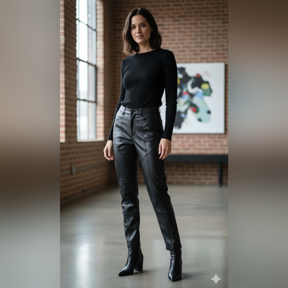 Wilfed Faux Leather Pants